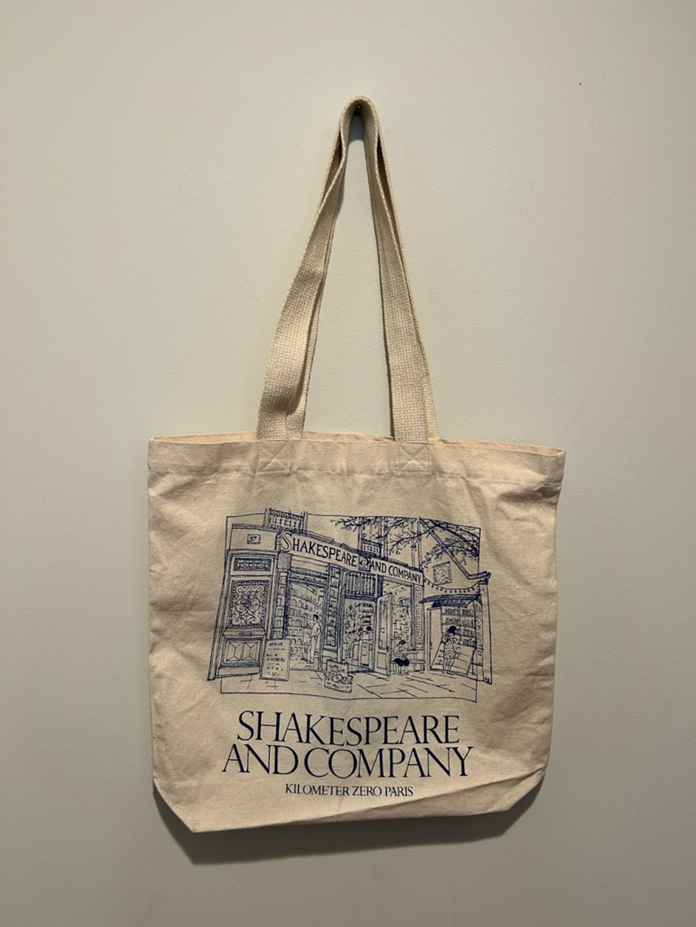 Shakespeare and Company Paris Blue Façade Tote Bag - Picture 2 of 5